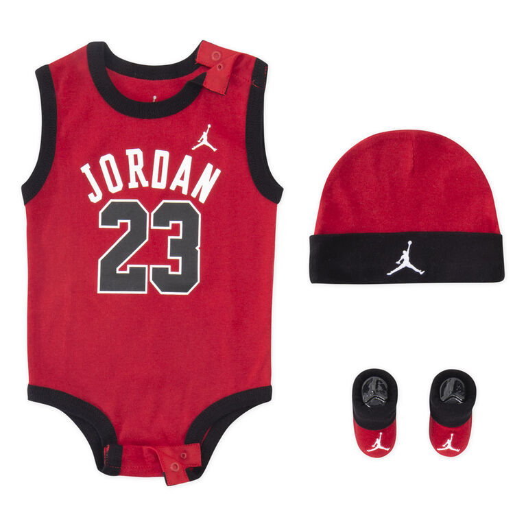 Jordan 3 Piece Tank Top Set - Red - 0/6 Months
