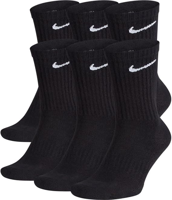 Nike unisex-adult Everyday Cushion Crew 6 Pair BandSocks