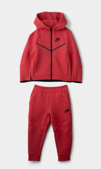 UNIVERSITY RED Heather Tech Fleece Set