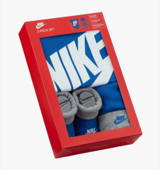 Baby Nike Bodysuit, Hat and Booties 3-PC Box Set