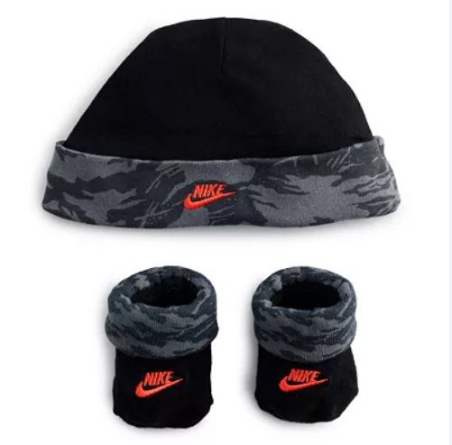 Newborn Baby Nike Hat and Booties Set