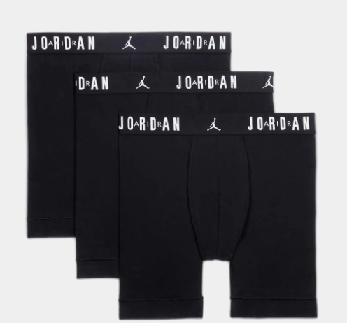 Flight Cotton 3 Pack Mens Boxers (Black)