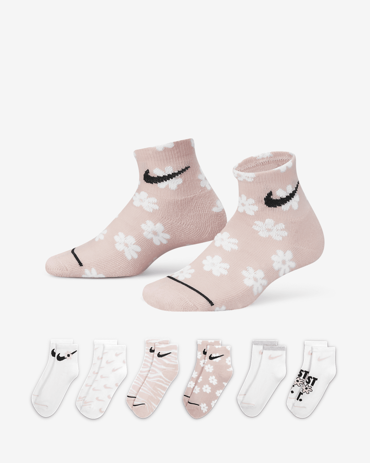 Nike Everyday Plus Kids' Cushioned Crew Socks (3 Pairs) in Multicolor -