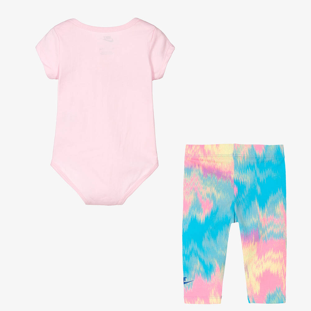 Nike Baby Girls Pink Logo Leggings Set
