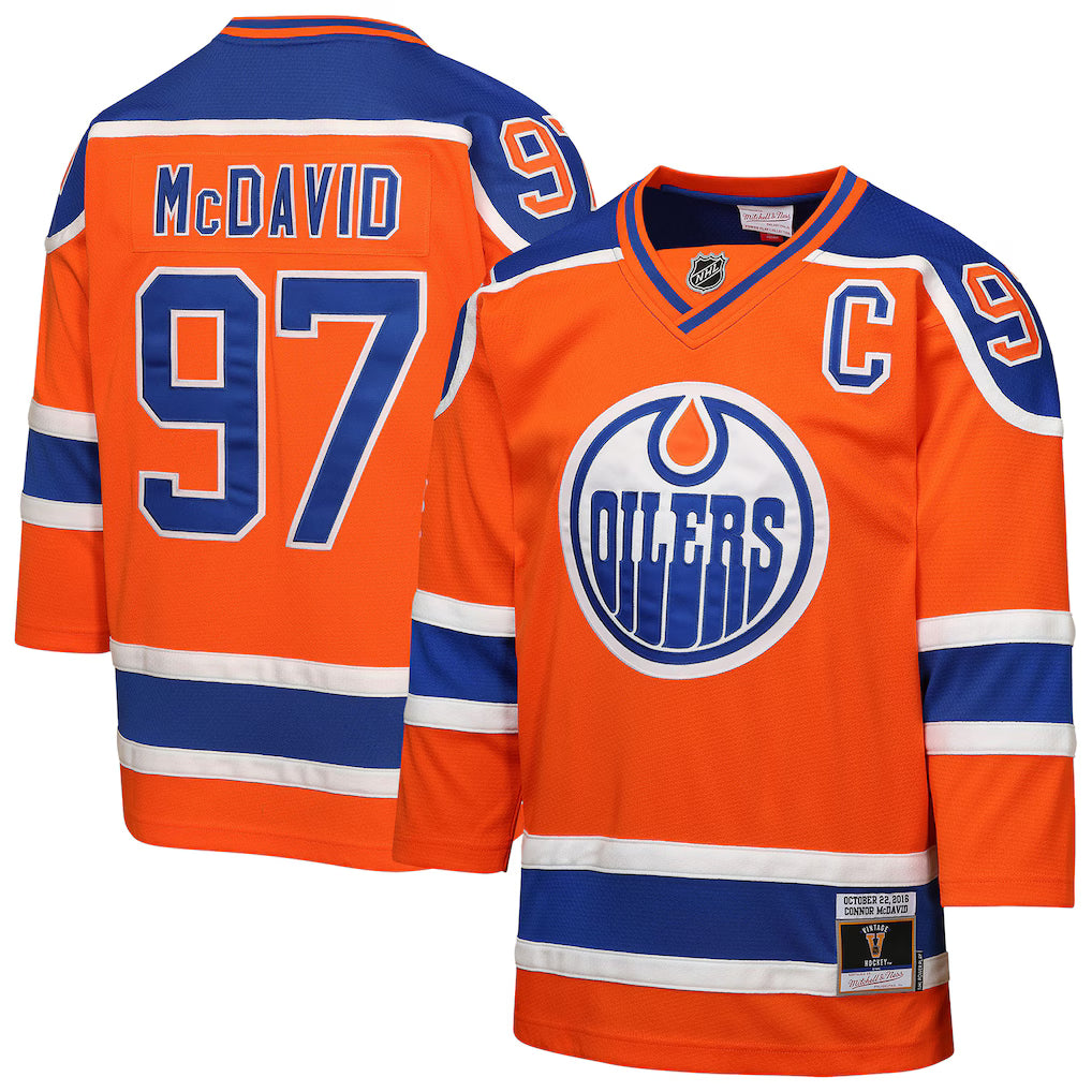 Edmonton oilers Connor McDavid Mitchell & Ness Heritage Classic (Boys)