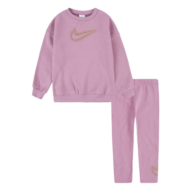 Nike Infant Girls' Crewneck And Tights Set / Elemental Pink