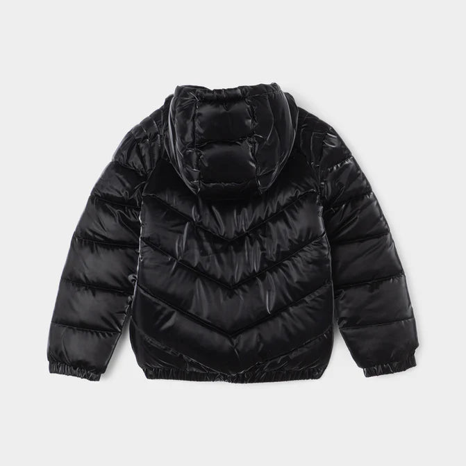 Jordan Child Girls' Chevron Quilted Jacket / Black