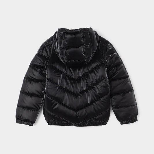 Jordan Child Girls' Chevron Quilted Jacket / Black