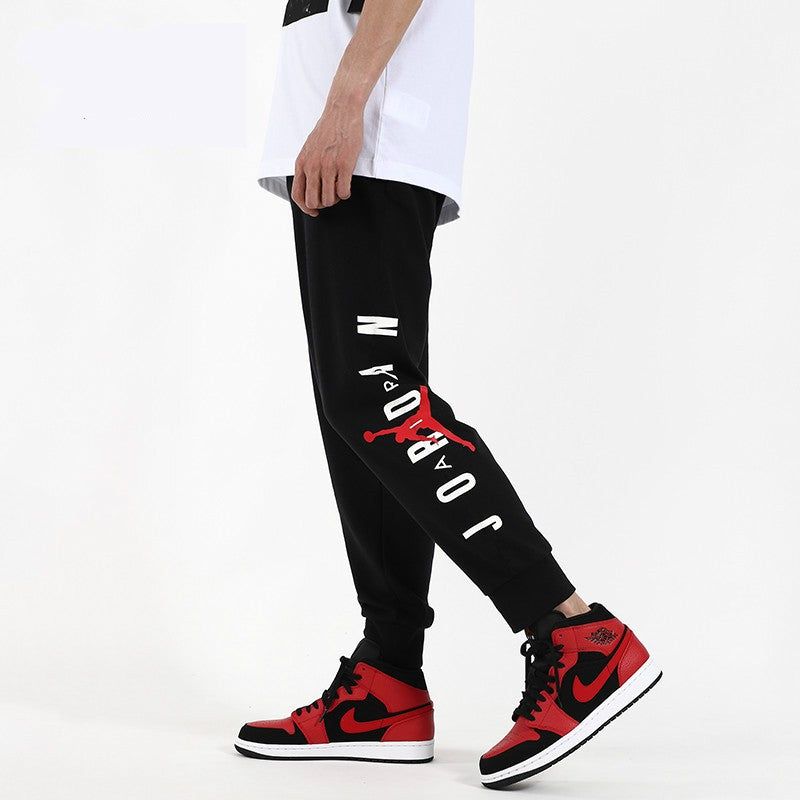 Air Jordan Fleece Jogger Pants Cuff Ankle Black