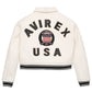CROPPED AVIREX U.S.A. CLASSIC ICON LEATHER JACKET