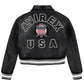 CROPPED AVIREX U.S.A. CLASSIC ICON LEATHER JACKET