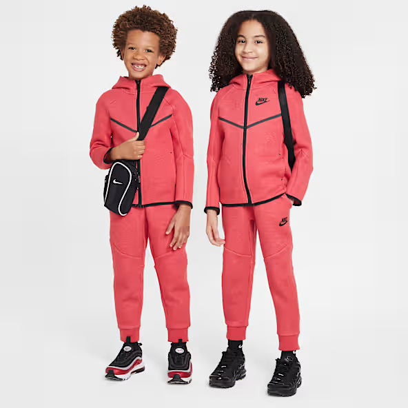 UNIVERSITY RED Heather Tech Fleece Set