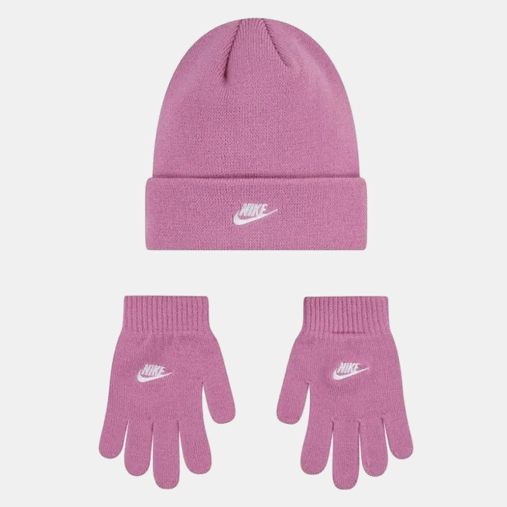 NIKE GIRLS KNITTED HAT & GLOVE SET