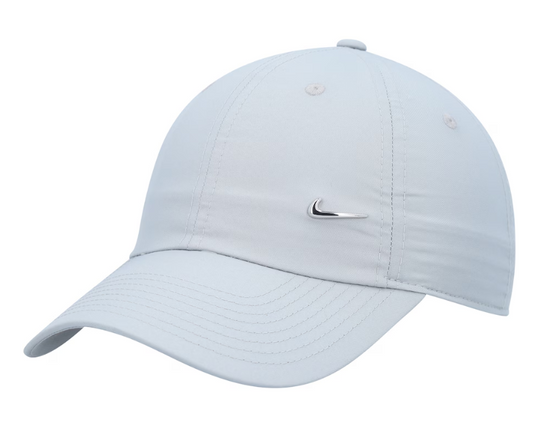 Nike Unisex Metal Swoosh Club Performance Adjustable Hat WHITE