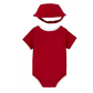 Jordan Baby Boys Bucket Hat and Bodysuit Gift Box Red, 2 Piece Set