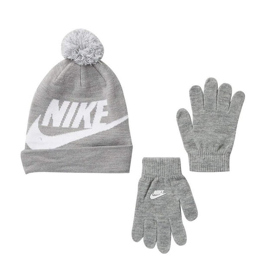 NIKE Boys Big Kids Swoosh Beanie Hat Gloves Set