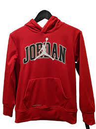 NIKE AIR JORDAN Boy's Fleece Hoodie ~ Gym Red