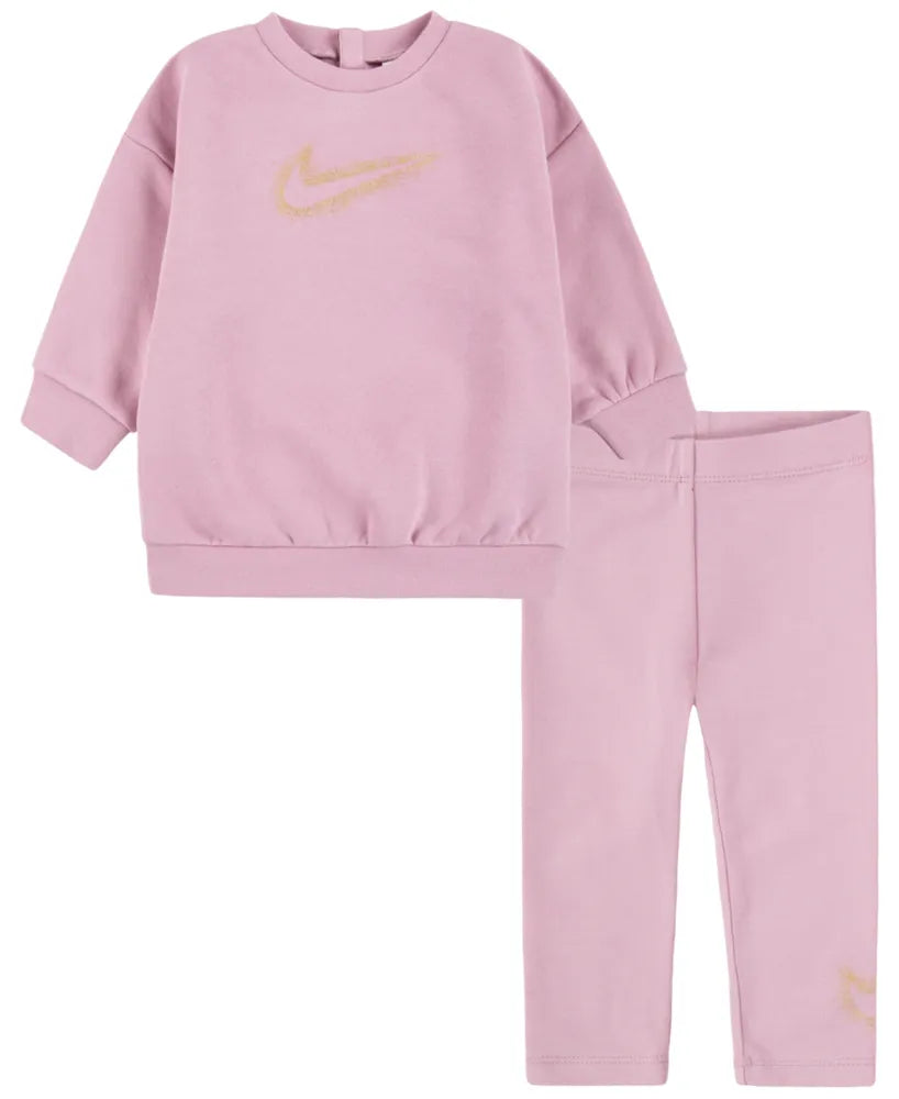 Nike Infant Girls' Crewneck And Tights Set / Elemental Pink
