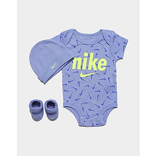 Nike unisex-baby Hat, Bodysuit and Bootie Three Piece Set