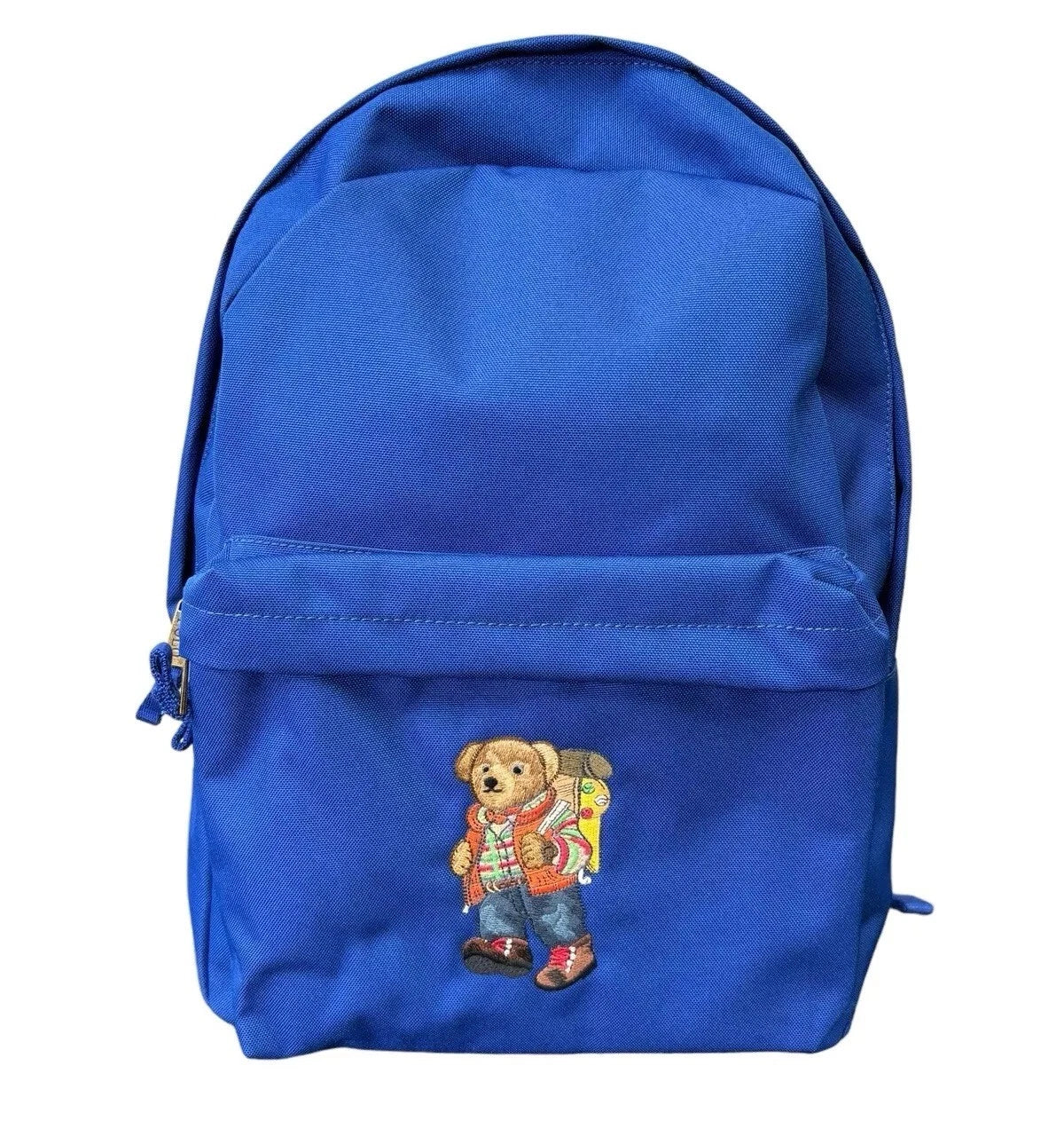 Polo Ralph Lauren Backpack Full Size Laptop Unisex Blue Bear School Bag