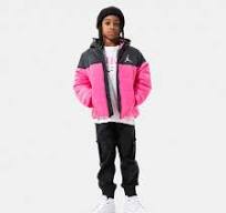 Jordan Basic Poly Kids' Puffer Jacket Pink 45B (Filles)